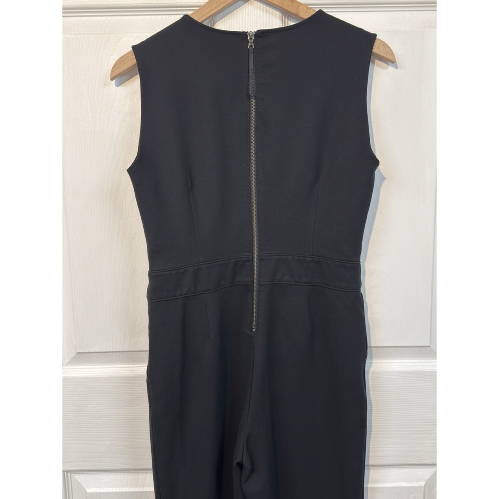 Spanx The Perfect Sleeveless Jumpsuit Black Flared Leg Women's Size M Regular - Picture 5 of 15